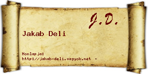 Jakab Deli névjegykártya